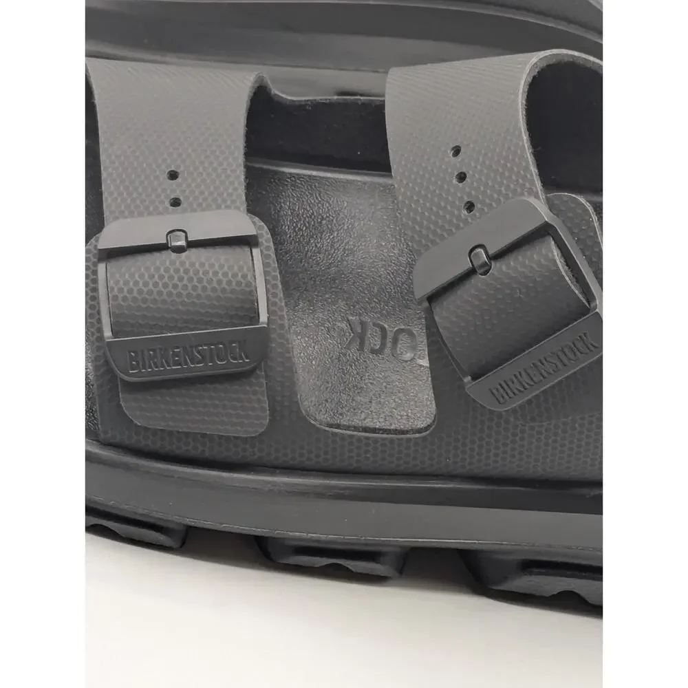 Birkenstock Mens Size 7 Mogami Terra Stealth 2 Strap Black Regular Fit Sandals